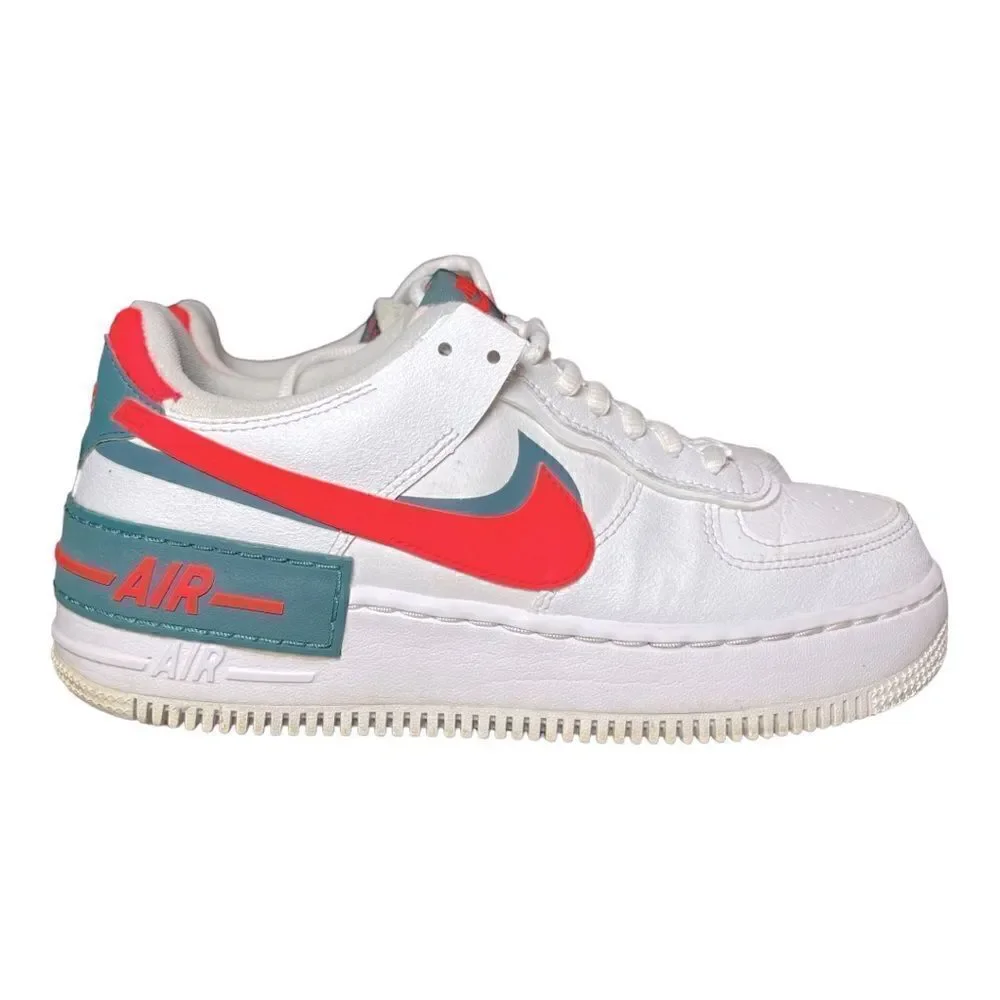 Nike Womens Air Force 1 Shadow White Sneakers